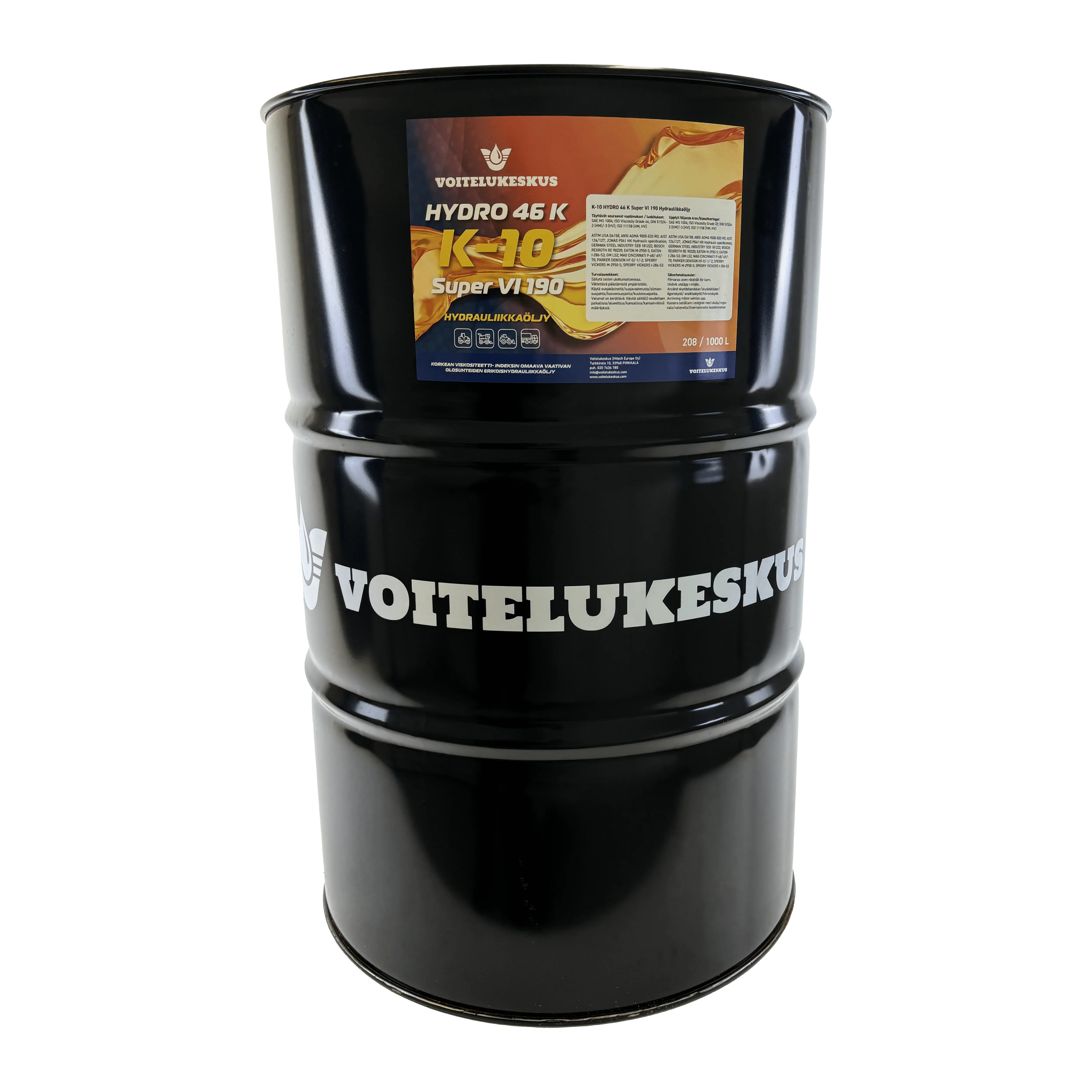 K-10 HYDRO 46 K SUPER VI 190 hydrauliöljy 208L