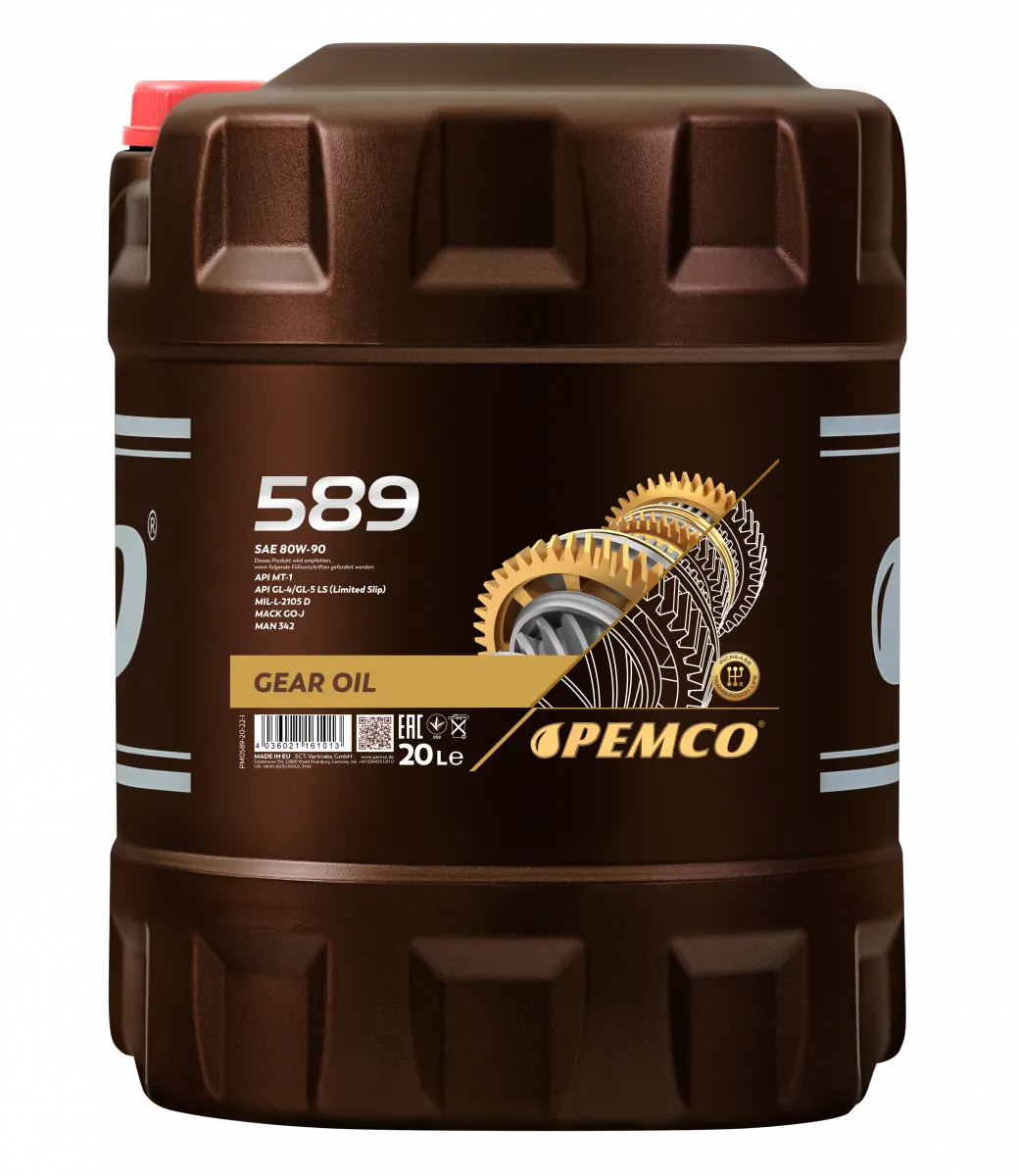 Pemco 589 80W-90 vaihteisto- ja vetopyörästö-öljy 208L - Kuva 3