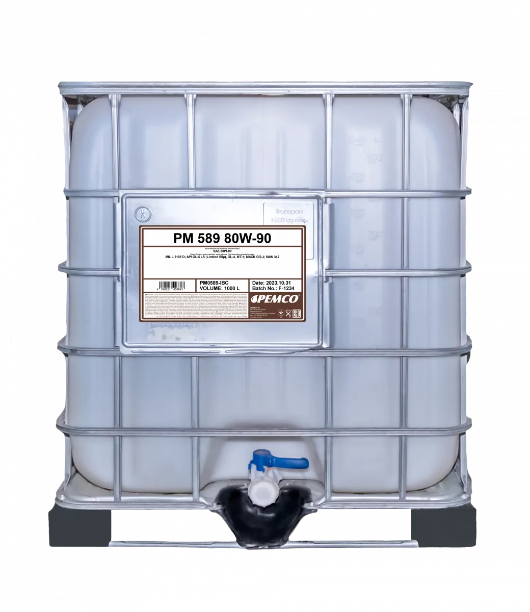 Pemco 589 80W-90 vaihteisto- ja vetopyörästö-öljy 208L - Kuva 2