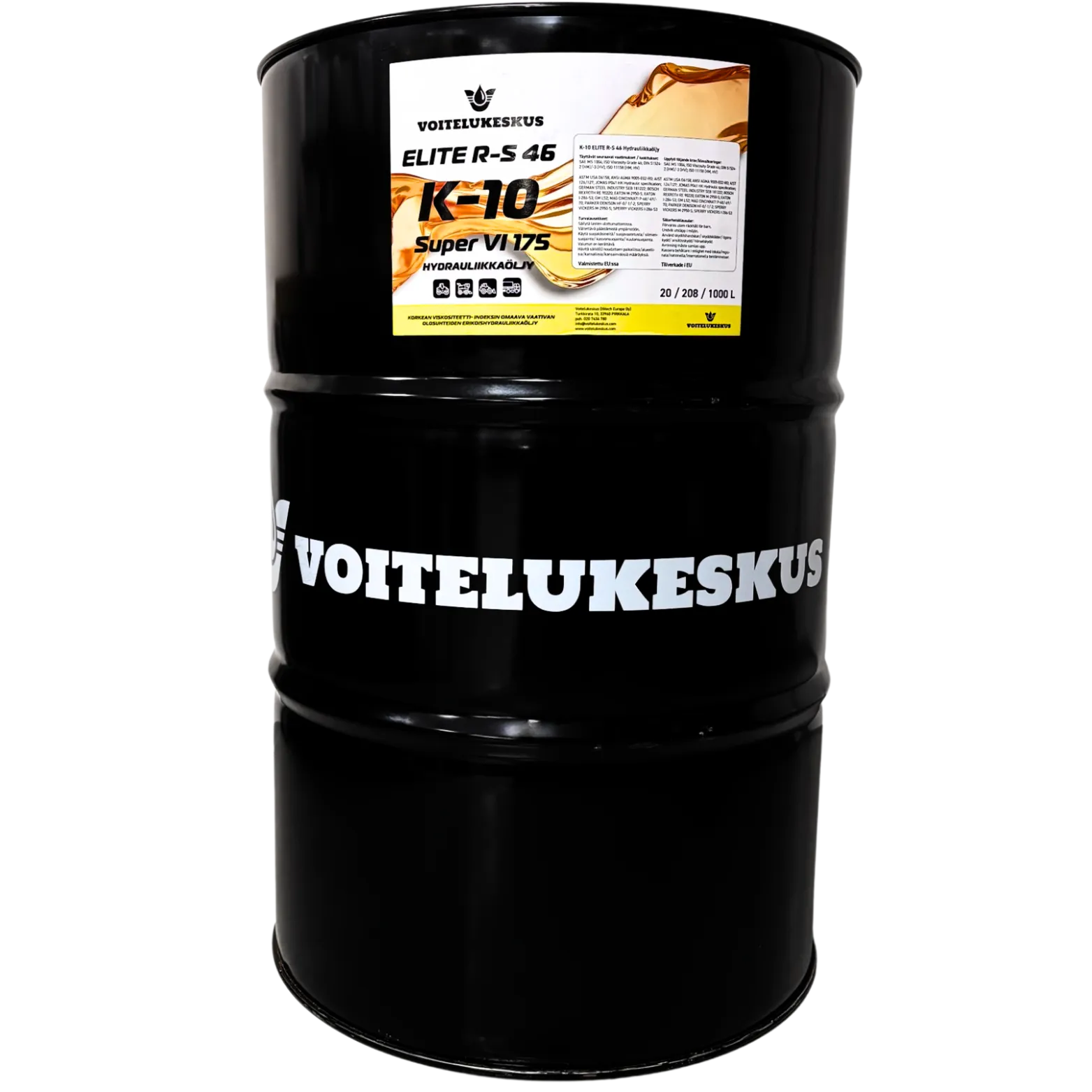 K-10 ELITE R-S 46 VI 175 hydrauliöljy 208L