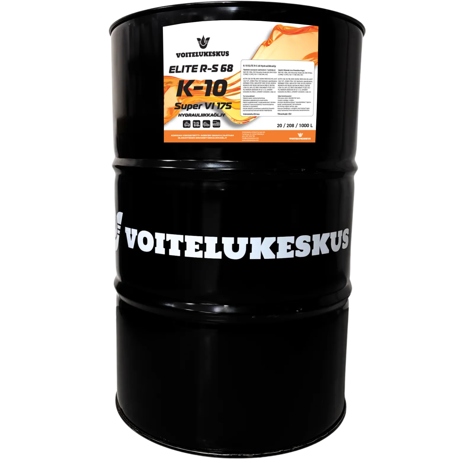 K-10 ELITE R-S 68 VI 175 hydrauliöljy 1000L - Kuva 3
