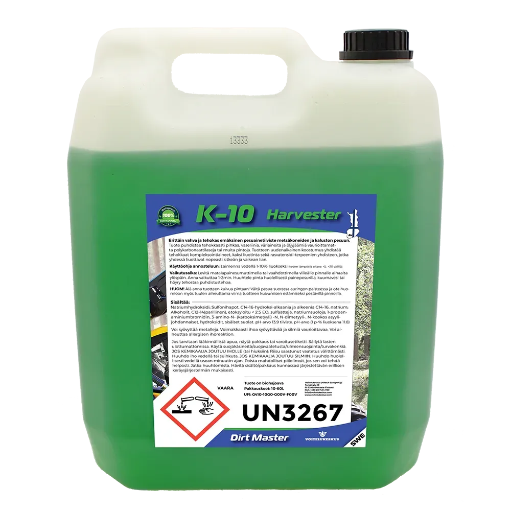 K-10 Dirt Master Harvester huippuluokan kalustonpesuaine 10L - Kuva 2