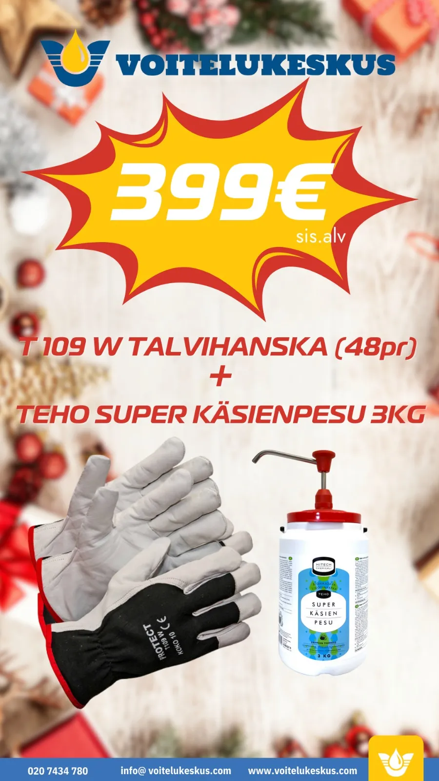 T109 W TALVIHANSKA (48 PR) + TEHO SUPER KÄSIENPESU 3KG