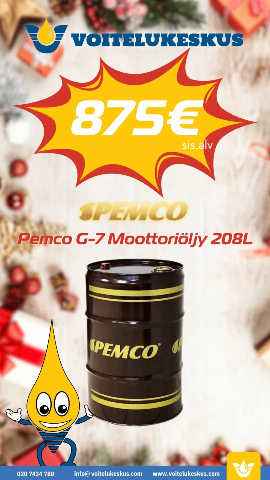 Pemco G-7 UHPD 10W-40 Moottoriöljy 208L
