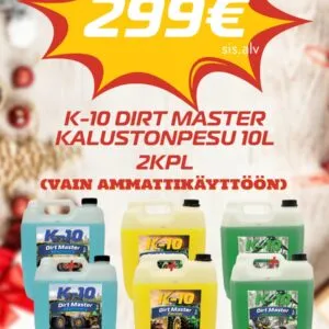 K-10 DIRT MASTER KALUSTONPESU 10L 2 kpl