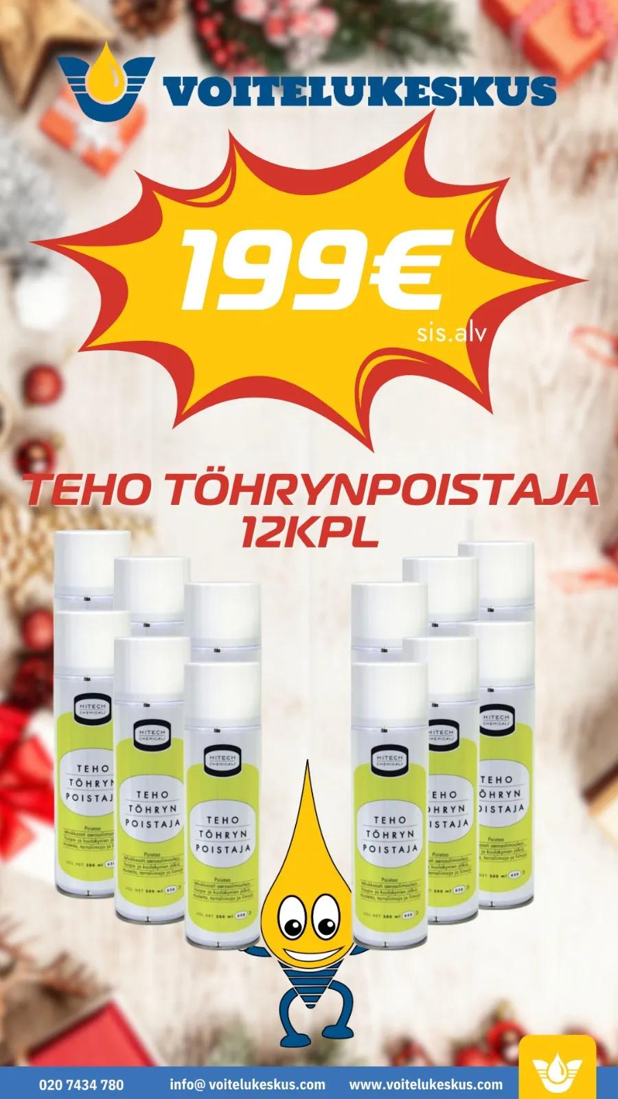 TEHO TÖHRYN POISTAJA 12 KPL