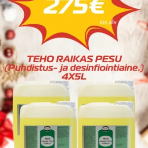 TEHO Raikas Pesu puhdistus- ja desinfiointiaine 4 × 5 L