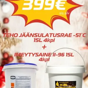TEHO JÄÄNSULATUSRAE -51°C 15L (4 kpl) + IMEYTYSAINE II-96 15L (4 kpl)